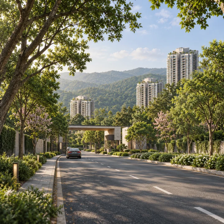 Prestige Bannerghatta Road setting at Lakshmipura, artist's impression